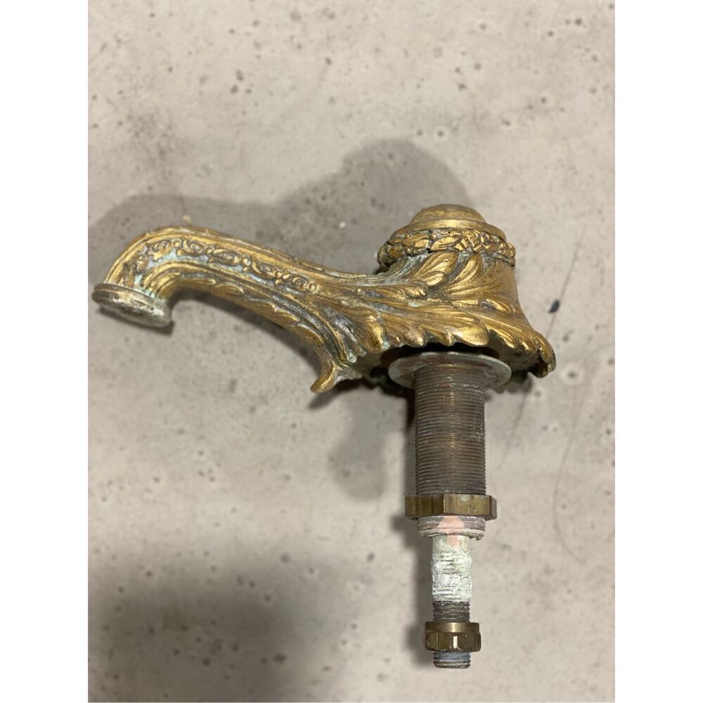 Antique Wagner Gilt Bronze Acanthus Faucet Sink